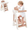 Faltbarer Lernturm für Kinder, kinderstuhl mit Tafel und Sicherheitsbügel, Tritthocker geeignet für Kinder, Abnehmbarer Tritthocker für Kleinkinder (Weiß)