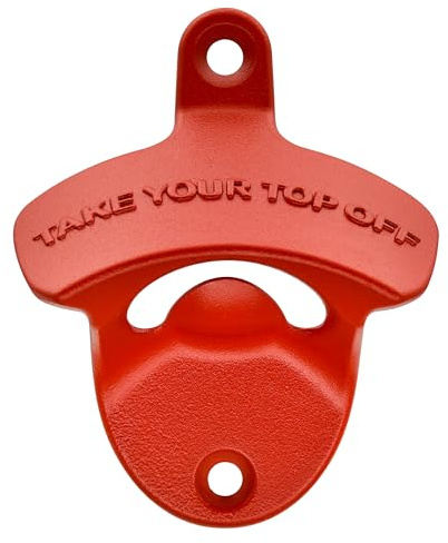 HAIICEN Red Bottle Opener Wall Mounted Take Your Bottle Top Off Funny Gift for Friends