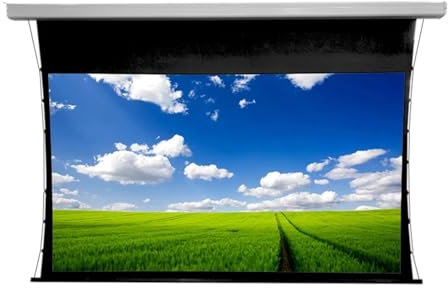 QIUYMGFG Projection Screens Electric Projection Screen Tab Tension 60-100 Inch Motorized Projector Curtain For Long Throw UST Projector HD 4K 3D smart home(100 inch)