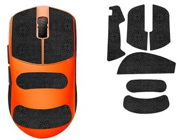 Bande antidérapante compatible avec Fnatic x Lamzu Maya X, autocollant antidérapant pour LAMZU Maya X – Couverture complète, absorbant la transpiration, ajustement précis, pieds durables (noir)