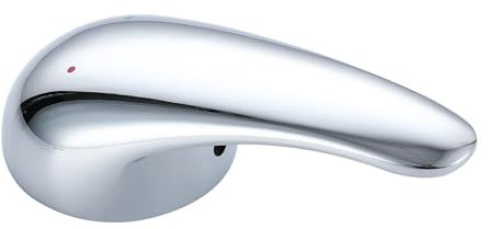 RXXR Maniglia per Rubinetto monocomando con pulsante di colore caldo e freddo compatibile con cartuccia rubinetti da 40 mm (stelo cartuccia 10 x 10 mm) (Cromato Lucido)