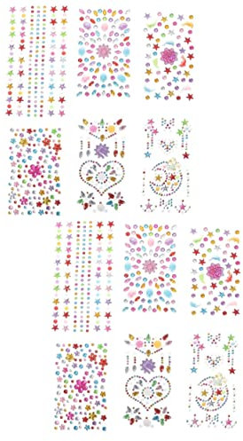 WOONEKY 12 feuilles Autocollants pour Corps Décorations Auto Adhésives pour Halloween et Cosplay