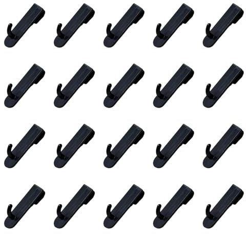 KiBcsLic Set of 20 Wall Hooks for Tools and Workbench, Black