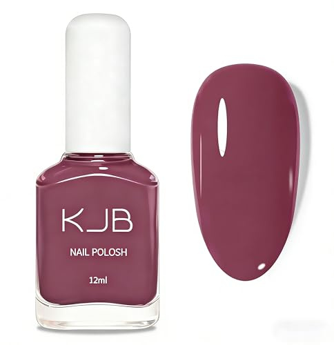 Nagellack Altrosa Violett Schnell trocknend & Langanhaltend Einfarbiger Farblack - Shimmering Sparkly Nail Polish für DIY Nageldesign - Quick Dry ungiftiger Nagellack - Ohne UV Lampe (DUSTY MAUVE)