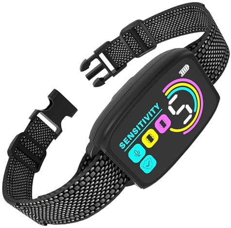 Meloive Collier Anti Aboiement Chien,Conformes à La Nouvelle Loi 2025 | Détection Intelligente des Aboiements,4 Modes Son/Vibration/Forte Vibration,Rechargeable pour Petit et Gros Chien,Noir