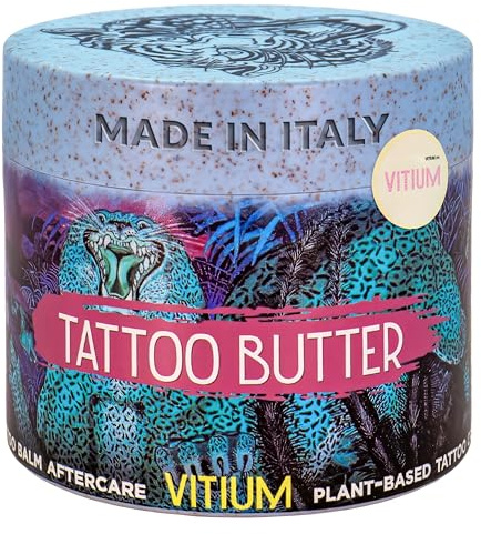 VITIUM Tattoo Butter 100ml, Vegan Aftercare Balm for New & Healed Tattoos