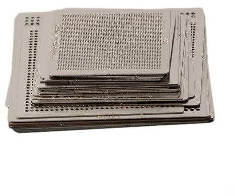 27-teiliges Schablonen-Set für BGA Reballing Schablonen-Set für Lötpaste, wiederverwendbare Stahl-Lötschablonen für BGA-Nacharbeit und Heißluft-Reflow, Reballing-Set