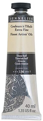 SENNELIER Artists' Extra Fine Oil, 40 ml Tube, Series 1, Titanium Buff, (10-130411-136)