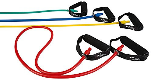 DITTMANN Body Tube Deluxe Fitnessband Expander gelb/leicht Schaumstoffgriff