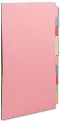 Concord Unpunched Presentation Divider A4 10-Part Assorted 76099