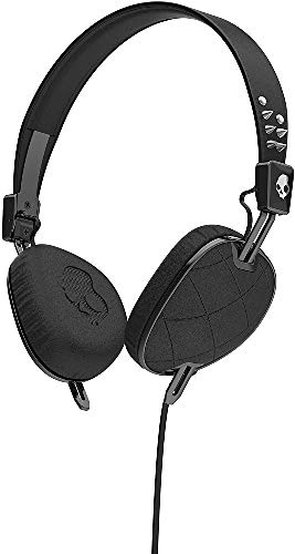 Skullcandy S5AVGM-400 Knockout Women's On-Ear Headphones with Mic & Remote, Geo Quilted Black/Chrome