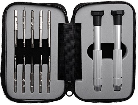 ETopLike Schraubenzieher-Set, werkzeug für Brillen/Brillen/Uhren/Handy/Uhr (12 Stück, Reisetasche)