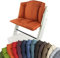 BambiniWelt Sitzkissenset für Stokke Tripp Trapp Hochstuhl *14 FARBEN MELIERT* 2 teilig Sitzkissen Auflage Bezug Ersatzkissen Kissen (Orange)