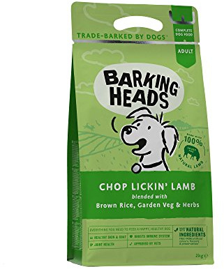 Barking Heads Dry Dog Food - Chop Lickin' Lamb - 100% Natural, Grass-Fed Lamb with No Artificial Flavours, Good for Joint Health, 2 kg