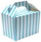 Lotus 20 x Stripe Design Spotty Children/Kids Party Boxes Carry Food Meal Fun Picnic Birthday Wedding Favour/Baby Shower Party Halloween Trick or Treat Box Loot Bag (Baby Blue)