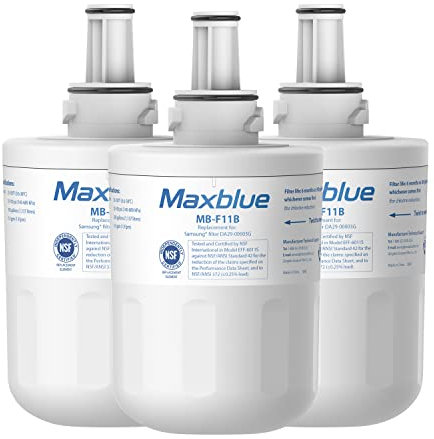 Maxblue DA29-00003G Fridge Water Filter, Compatible with Samsung® Aqua Pure Plus DA29-00003G, DA29-00003B, DA29-00003A, DA97-06317A, DA61-00159A, HAFCU1/XAA, HAFIN2,Package May Vary (3)