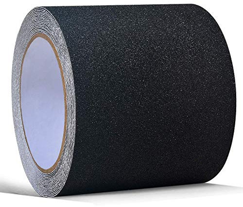 ONTWIE 5M X 10CM Anti-Rutsch Klebeband Schwarz, High Grip Anti-Rutsch-Klebeband Rutschfeste Selbstklebende Klebeband, Hohe Traktionssicherheitskette für Treppenbeläge