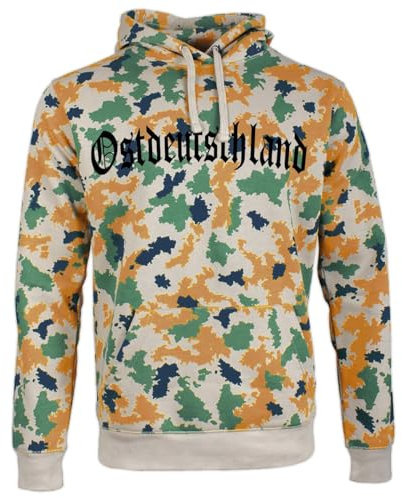 Spaß Kostet Männer und Herren Kapuzenpullover Tarn DDR NVA Blumentarn Ostdeutschland Größe M bis XXXL