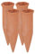 Relaxdays Sistema de autorriego para Plantas, Dispensador de Agua, Botellas de 1,5L, 17 x 5,5 x 5 cm, 4 Uds., Terracota