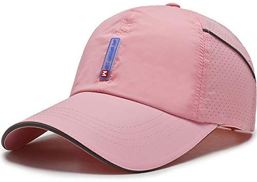 CLAPE Unstructured Quick Dry Sports Cap Sommer Baseballmütze Outdoor Baseball Cap Leichte Atmungsaktiv Lauf Cap Schildkappen Herren (CP18-Pink)