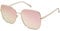 SOJOS Sonnenbrille Damen Vintage Verspiegelt, Herren Retro Übergröße Eckig Sonnenbrille UV400 Schutz Rechteckige Brille SJ1146 mit Glänzender Goldrahmen/Rosa verspiegelte Linse