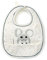 Elodie Details Baby Lätzchen mit Auffangschale - Abwaschbar - Skandinavisches Design - Wasserdicht - Forest Mouse Max, Grau