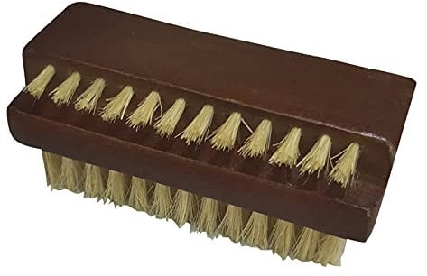 Coralpearl Wooden Nail Brush Cleaner Rosewood Two Sided in Natural 100% Boar Bristle for Cleaning Hand Finger Foot Toe, Fingernail Toenail Scrub Brush for Men Women Kids Manicure Pedicure Care (1)
