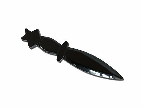 vuagmiv Obsidian Athame Dolch, Wicca Ritualwerkzeug, schwarzer Edelstein, Pentagramm, Wicca-Zubehör und Werkzeuge für Altar (Nicht geschärft)