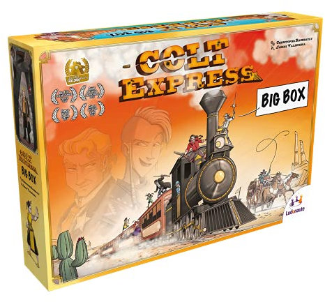 Ludonaute, Colt Express – Big Box, Grundspiel + Erweiterungen, Familienspiel, Brettspiel, 2-9 Spieler, Ab 10+ Jahren, 40+ Minuten, Deutsch, 3. Big Box, Mehrfarbig, Bunt