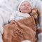 Schmusetuch Bestickt mit Namen Schnuffeltuch Kuscheltuch Tolle Geschenkidee ! (Braun - Teddybär)