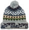 TINKUY Peru Alpaka Wolle Winter Beanie Handgemachte Bommelmütze Unisex Einheitsgröße, Hellgrau, Einheitsgr��e