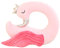 Beavorty Flamingo-nackenkissen Nackenkissen Für Auto Hals Pool Float Schwimmring Neuheit Stofftier Kopfstütze Flugzeugkopfkissen Flamingo-reisekissen Büro Füllung Stützpolster Pp Baumwolle