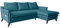 MIUFORM Ecksofa mit Schlaffunktion und Bettkasten | Charming Charlie | Wohnlandschaft Mit Schlaffunktion Couch Schlafcouch Wohnzimmer Gästezimmer | Holzlfüße Boho-Stil (Türkis Rechts ausgerichtet)