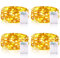 Vacoulery Lichterketten Batterie Timer [4 Pack], 2M 20 LED Lichterkette Batterie Wasserdichte Lichterketten für Zimmer Weihnachten Halloween Hochzeit Deko (Warmweiß, 4 Stück)