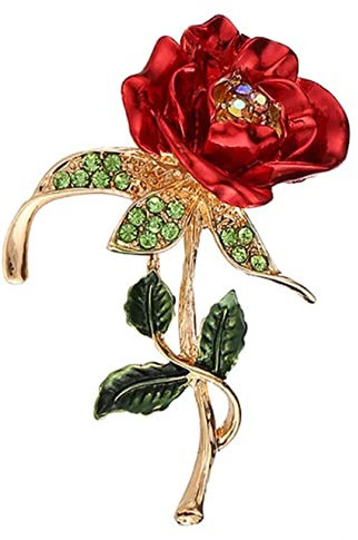 GFM® Brch-PPY-2203 Brosche mit Mohnblumen-Motiv, S, Metall