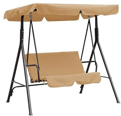 Mondo Viro 3-Sitzer Gartenschaukel aus Stahl für den Außenbereich mit Sonnenschutz und Kissen (Relax)