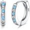 ORAZIO Kleine Creolen Ohrringe Silber 925 für Damen Mädchen Kinder | 925 Sterling Silber Knorpel Tiny Sleeper Huggie Ohrringe | Roségoldene Hypoallergene Ohrringe für Kinder