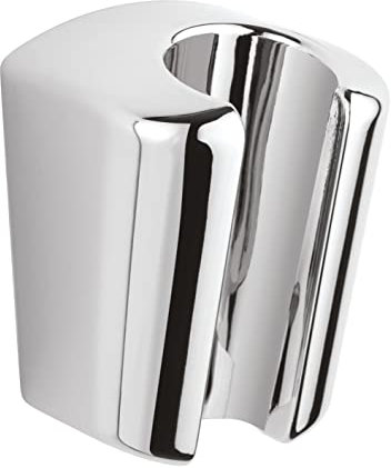 SwissWave - Support de Douche Mural Fixe - Support de Douchette Universel, Haute Résistance à l’Usure et à l’Humidité - Jeu de Vis Inclus pour la Fixation - Finition Chromée