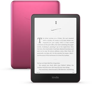 Amazon Kindle Paperwhite Signature Edition 32GB (newest model) – 20% faster with auto-adjusting front light, wireless charging, and weeks of battery life – Metallic Raspberry