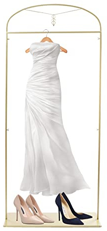 wanwanper Kleiderständer, Brautkleid Kleiderständer Garderobenständer Metall Kleiderstange Kleiderhalter, Garderobenständer Metall Hochzeitskleid Display Kleidung Regale, Gold