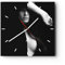 Modern Wanduhr Frau Akt Porträt 30x30cm Quadrat Klein Wand Uhr Glas Analog Zimmeruhren Küche Büro Wohnzimmer Glasuhr Wall Clock Dekoration Design Wanddekoration Küchenuhr C3AC30x30-5264