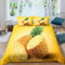 HOTGE Obst Ananas Bettwäsche 3D Bettbezug Set Bettwäsche Set 3 Teilig Bettbezüge Mikrofaser Bettbezug Mit Reißverschluss Und Kissenbezug Double（200x200cm）