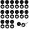 INCREWAY Lot de 100 cache-vis en plastique M6, rondelles pliables, cache-vis décoratifs (noir)