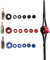 Bogenschießen Peep Sight für Compound-Bogen austauschbare Aluminium-Legierung Innenkern mit Peep Visier Hoody Compound Bogen (45°, rot, B)