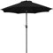 Yaheetech 270cm Sombrilla Terraza Exterior Anti UV Inclinable Parasol Jardin Sombrillas Patio Playa con Manivela Anti Viento Plegable Negro