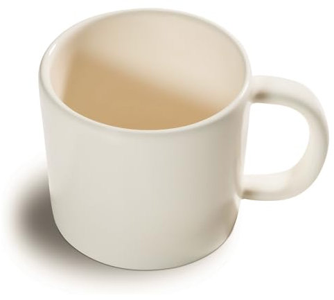 SALZKAMMERGUT KERAMIK Kaffeebecher mit Henkel, 0,25l, Natur glänzend, Geschirr handgemacht in Österreich