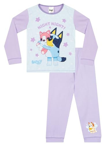 Bluey Pyjamas | Night Night Long Sleeve Girls Pyjamas | Girls' Pyjama Sets | Purple | 18-24 Months