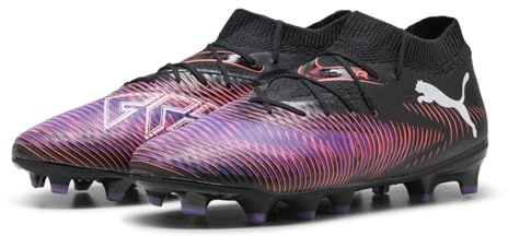 Puma Future 8 PRO FG/AG JR, Unisex Fussballschuh, Puma Black-Puma White-Glowing RED,
