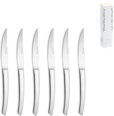 Juego de Cubiertos Carne - 6 Piezas (3 Personas) - Collección Manaus - Acero inoxidable 18/10, apto para lavavajillas. Fabricación Propria - Portugal, Europa.