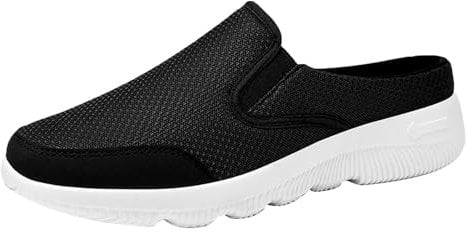 Generico Scarpe Tennis Uomo Uomo Estive Pianta Larga Scarpe Primavera ed Estate Uomo Scarpe Sportive Fondo Piatto Maglia Leggera Traspirante Slip On Comodo Colore Scarpe Camminata Uomo (Black, 39)